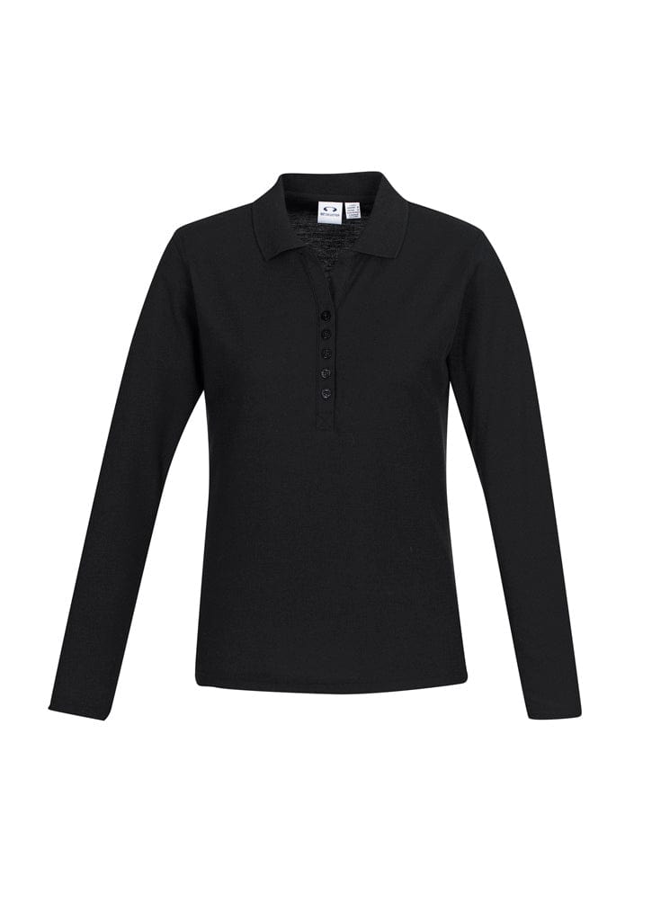 Biz Collection Womens Crew Long Sleeve Polo