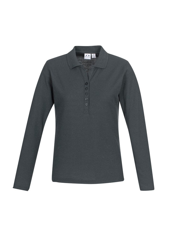 Biz Collection Womens Crew Long Sleeve Polo